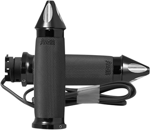 Avon Grips Heated Grips - Custom Contour - Spike - Indian - Black IN-S-CC-86-S-H
