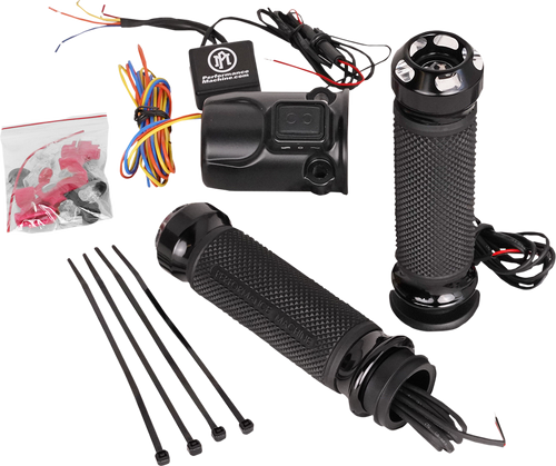 Performance Machine (Pm) Apex Heated Grips - Fltrx - Contrast Cut 0063-2095-BM