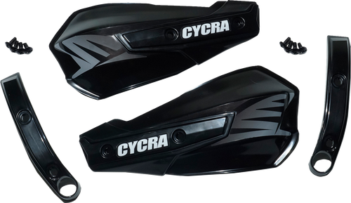 Cycra Replacement Vortex Handshields W/ Abrasion Guards - Black 1CYC-1029-12