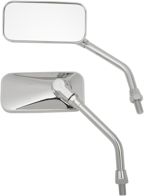 Emgo Mirrors - El Chico - Side View - Rectangle - Chrome - M10X1.25 - Pair 20-42470