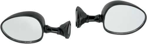 Kimpex Mirror - Side View - Panel Mount - Round - Black 284000