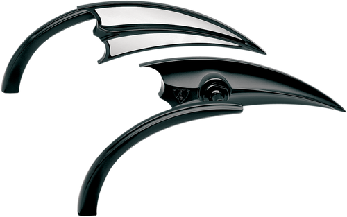 Arlen Ness Mirror - Micro - Scoop - Side View - Triangle - Black - Right 13-029