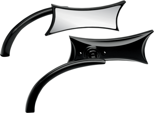 Arlen Ness Mirror - Micro - Four-Point - Side View - Rectangle - Black - Right 13-419
