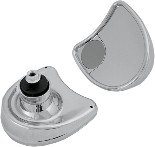 Drag Specialties Mirror - Side View W/Blind Spot - Half-Moon - Chrome 0640-0652