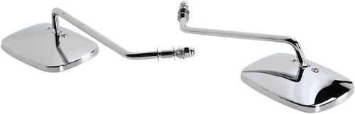 Drag Specialties Mirrors - Oem - Side View - Rectangle - Chrome - Long - Pair 0640-0982