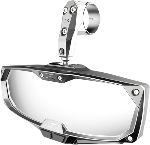 Seizmik Mirror - Halo R - Rear View W/Led Cabin Light - Rectangle - Silver W/Silver Bezel - 1.75" Rops 56-18019