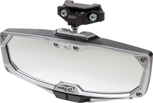 Seizmik Mirror - Halo R - Rear View W/Led Cabin Light - Rectangle - Black W/Silver Bezel 56-18001