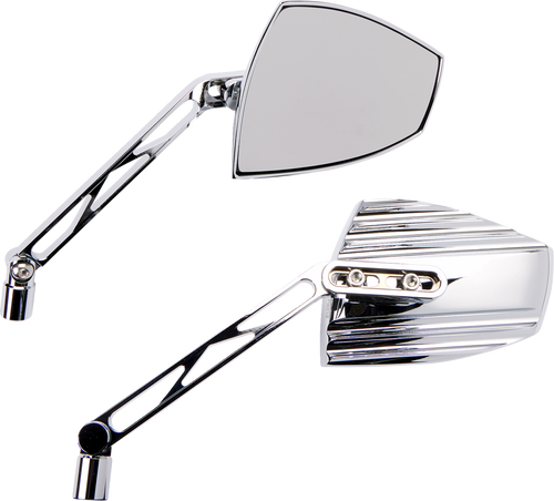 Highsider Mirrors - Wave - Side View - Triangle - Chrome 301-4910