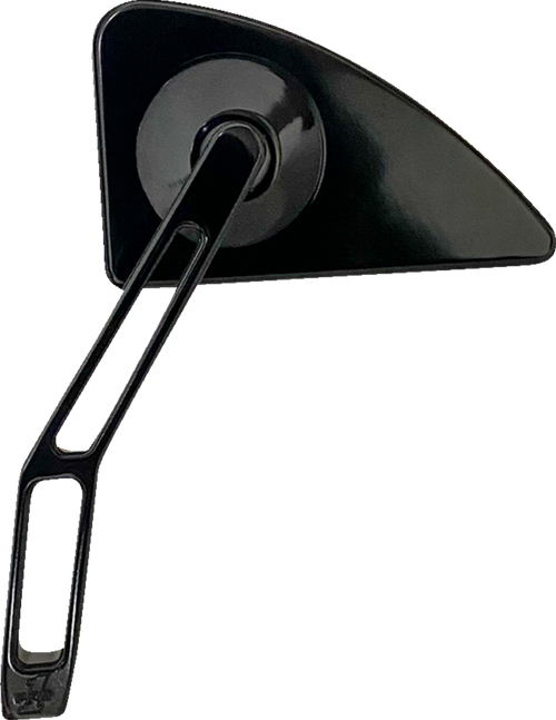 Pro-One Perf.Mfg. Mirror - Mini W/V2 Cut-Out Stem - Black - Left 102120B