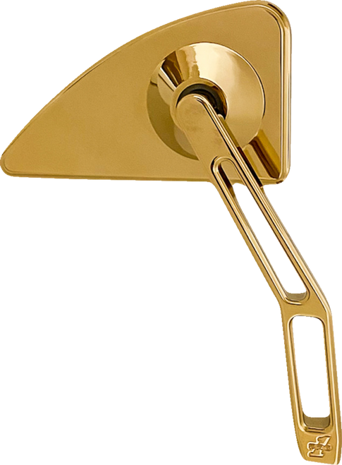 Pro-One Perf.Mfg. Mirror - Mini W/V2 Cut-Out Stem - Gold - Right 102130TIN