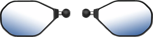 Ram Mounts Tough-Mirror - Side View - Oval - Black - Left/Right With Ball RAM-B-465RL