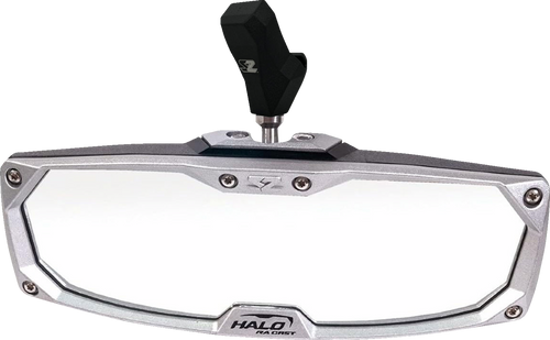 Seizmik Mirror - Halo R - Rear View - Rectangle - Black W/Silver Bezel - Each - Cf Moto 56-18033