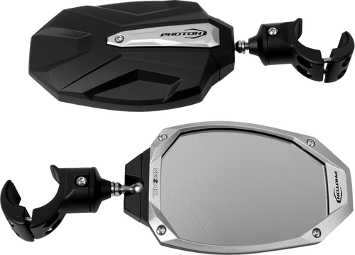 Seizmik Mirrors - Photon - Side View - Oval - Black/Blue - 1.75"/2" Rops - Pair 56-18112