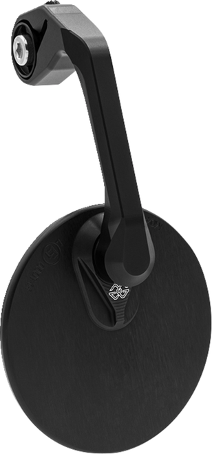 Gilles Tooling Mirror - Moon - Side View - Round - Black - Right/Left - Each M04-01-BD