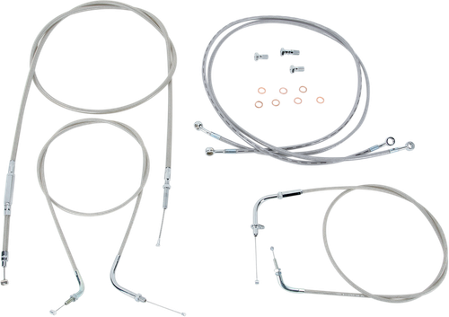 Baron Stainless Handlebar Cable/Line Kit - 15"-17" - Xvs1300 BA-801300KT-16