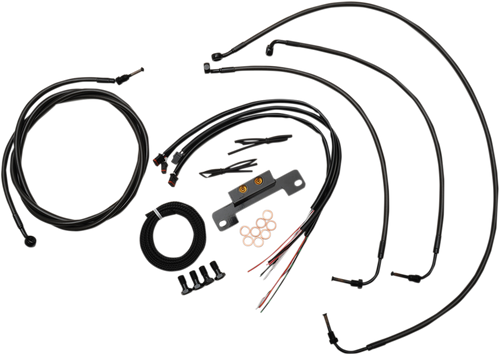 La Choppers Complete Midnight Braided Cable Kit - Mini Handlebars - '17-'20 Touring LA-8055KT2-08M