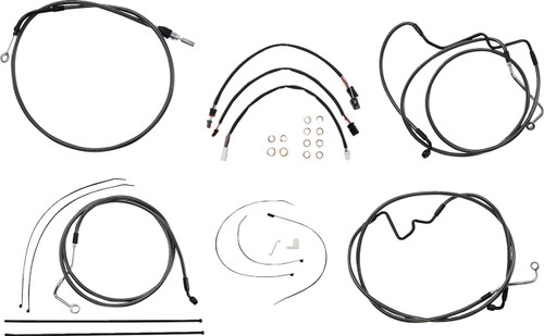 Magnum Shielding Black Pearl Designer Handlebar Installation Kit - 12"-14" - '21-'23 Flh 4871191