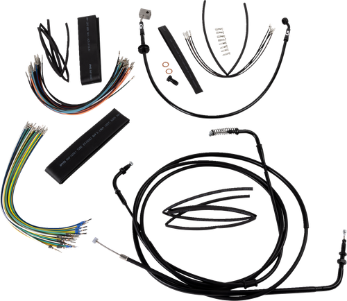 Burly Brand Extended Cable Kit - 12" Ape Hanger - Rebel B30-1307