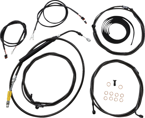 La Choppers Complete Plug-And-Play Cable Kit - Stock Handlebars - '21-'22 Fltr - Abs - Midnight LA-8058KT3-08M