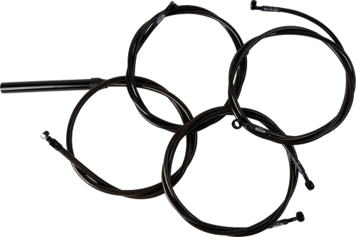 La Choppers Complete Midnight Braided Cable Kit - Stock Handlebars - '23-'25 Touring LA-8059KT2-08M