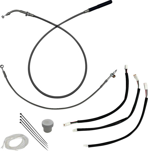 Fat Baggers Inc. Ez Install Kit - 16" Handlebars - Upper Clutch - Full Length - Black 219916-B