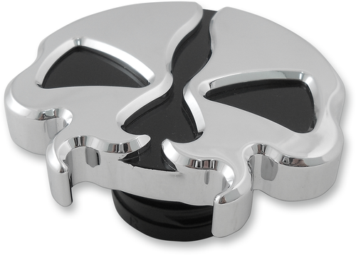 Drag Specialties Gas Cap - Non-Vented - Split Skull - Chrome 0703-0787