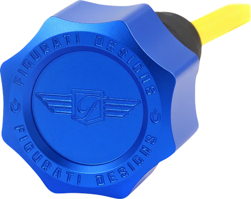 Figurati Designs Performance Magnetic Oil Dipstick - Curved - Blue - '07-'16 Touring/Trike FDP01-TCSM-B