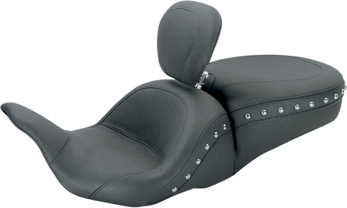 Mustang Lowdown Seat With Driver Backrest - Chrome Studded - Fl '08-'25 79704
