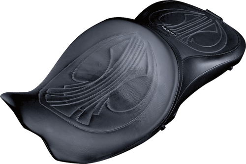 Danny Gray Longhaul 2Up Seat - Air - W/ Driver Backrest Capability - Drag Stitch W/ Gray Thread - Fl '08-'23 21-413DAIR