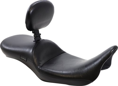 Le Pera Maverick Daddy Long Legs Seat - With Backrest - Black - Smooth - Fl '08-'23 LK-957DLBRS