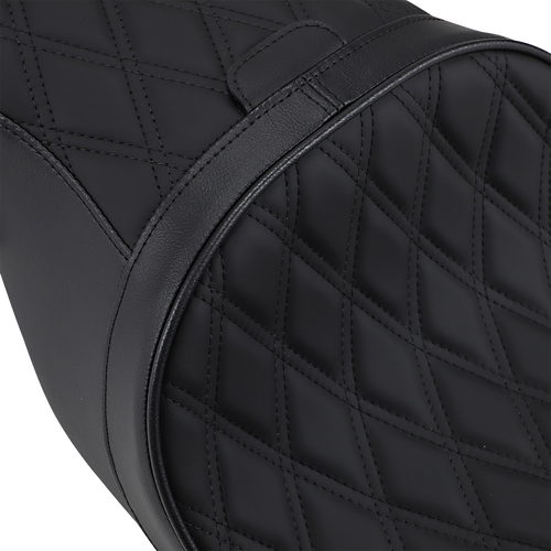 Drag Specialties Seats Low Forward Touring Seat - Double Diamond - Fl '08-'24 0801-1011