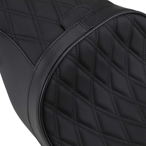 Drag Specialties Seats Low Forward Touring Seat - Double Diamond - Fl '08-'24 0801-1011
