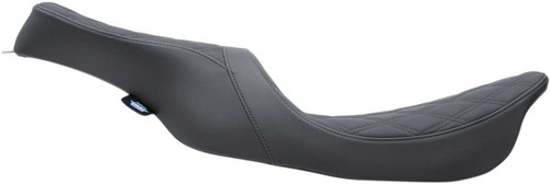 Drag Specialties Seats Predator 2-Up Seat - Double Diamond - Black Stitching - Fl '99-'07 0801-1154