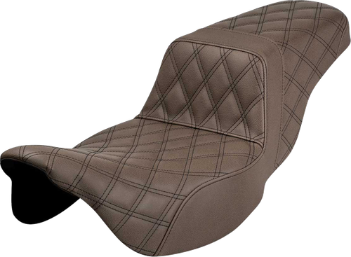 Saddlemen Step-Up Seat - Extended Reach - Full Lattice Stitch - Brown - Fl '08-'24 808-07B-175BREX
