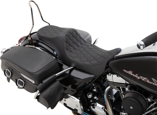 Drag Specialties Seats Predator Iii 2-Up Seat - Double Diamond - Black Thread - Fl '08-'23 0801-1304