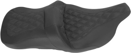 Saddlemen Roadsofa Seat - With Backrest - Full Lattice Stitch - Heated - '99-'07 Flh 897-06-182BRHC