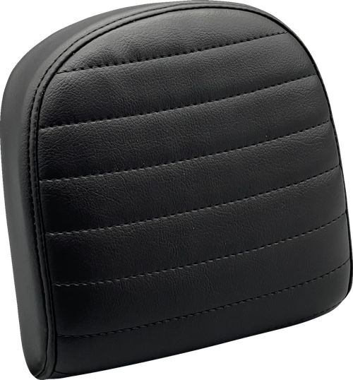 Le Pera Sissy Bar Pad - Small - Pleated - Dull Black L-SBP03PT-DULL