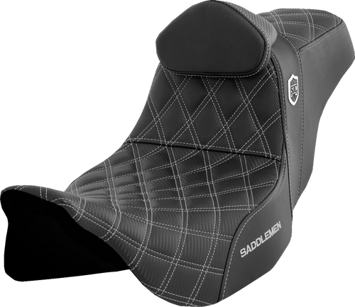 Saddlemen Pro Series Sdc Performance Seat - W/ Backrest - Silver Stitch - Flh/Flt '08-'23 SC80807SILRT