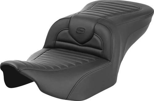 Saddlemen Roadsofa Seat - Without Backrest - Tuck-N-Roll - Carbon Fiber - Fl '08-'23 808-07B-20400