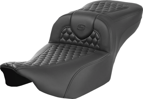 Saddlemen Heated Roadsofa Seat - Extended Reach - Honeycomb Stitch - W/O Backrest - Flt/Flh 23-24 823-07-190A0