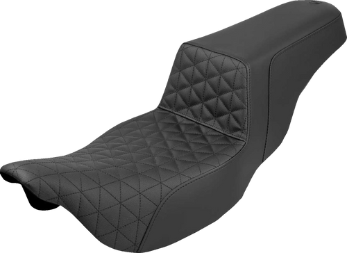 Saddlemen Extended Reach Step-Up Seat - Tri-Gripper - Black - Flh/Flt '08-'24 808-07B-180