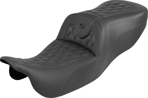 Saddlemen Roadsofa Seat - Without Backrest - Carbon Fiber - Lattice Stitch - Flrt/Fltrt 815-07-20600