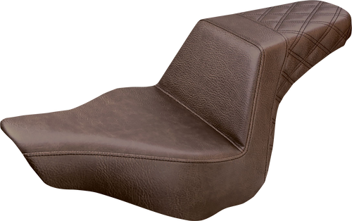 Saddlemen Step-Up Seat - Rear Lattice Stitch - Brown - Fxsb 813-27-173BR
