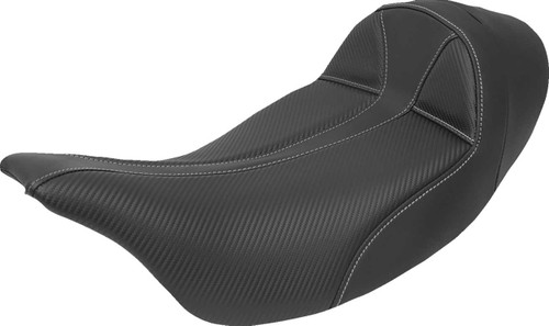 Saddlemen Dominator Solo Seat - W/O Backrest - Black W/ Gray Stitching - Fls/Fxs '00-'06 800-01-0042