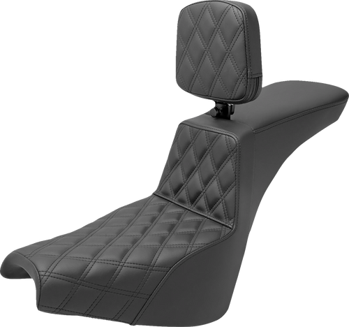Saddlemen Tour Step-Up Seat - Rider Backrest - Front Lattice Stitch - Fxbb/Fxst '18-'24 818-30-192BR