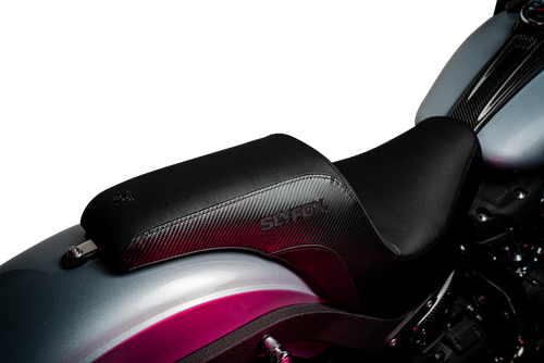 Slyfox Lowrider Drifter Seat - Black Logo - Smooth Vinyl - Carbon Fiber - Fxlr/Flsb '18-'24 0802-1589