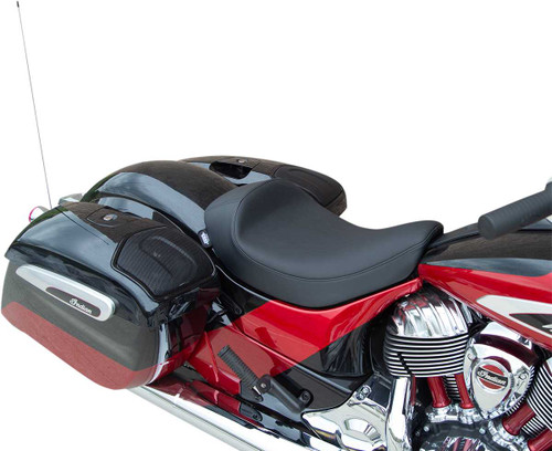 Drag Specialties Seats Solo Seat - Double Diamond - Red Stitching - Indian'14-'22 0810-2269