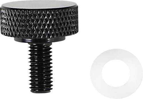 Drag Specialties Seat Knob - Smooth - Black - 1/4"-28 0820-0149