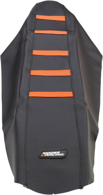 Moose Offroad Ribbed Seat Cover - Black Cover/Orange Ribs - Ktm '07-'11 KTM12507-336RT