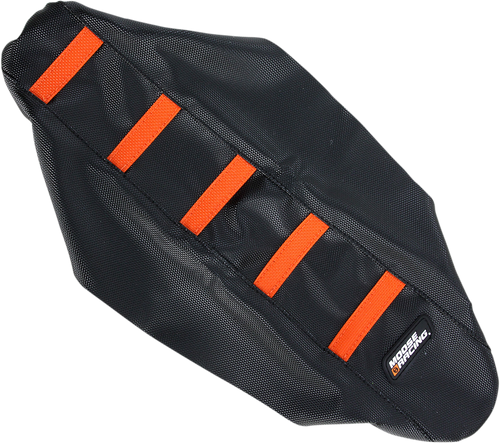 Moose Offroad Ribbed Seat Cover - Black Cover/Orange Ribs - Ktm 65 '09-'15 KTM6509-336RT